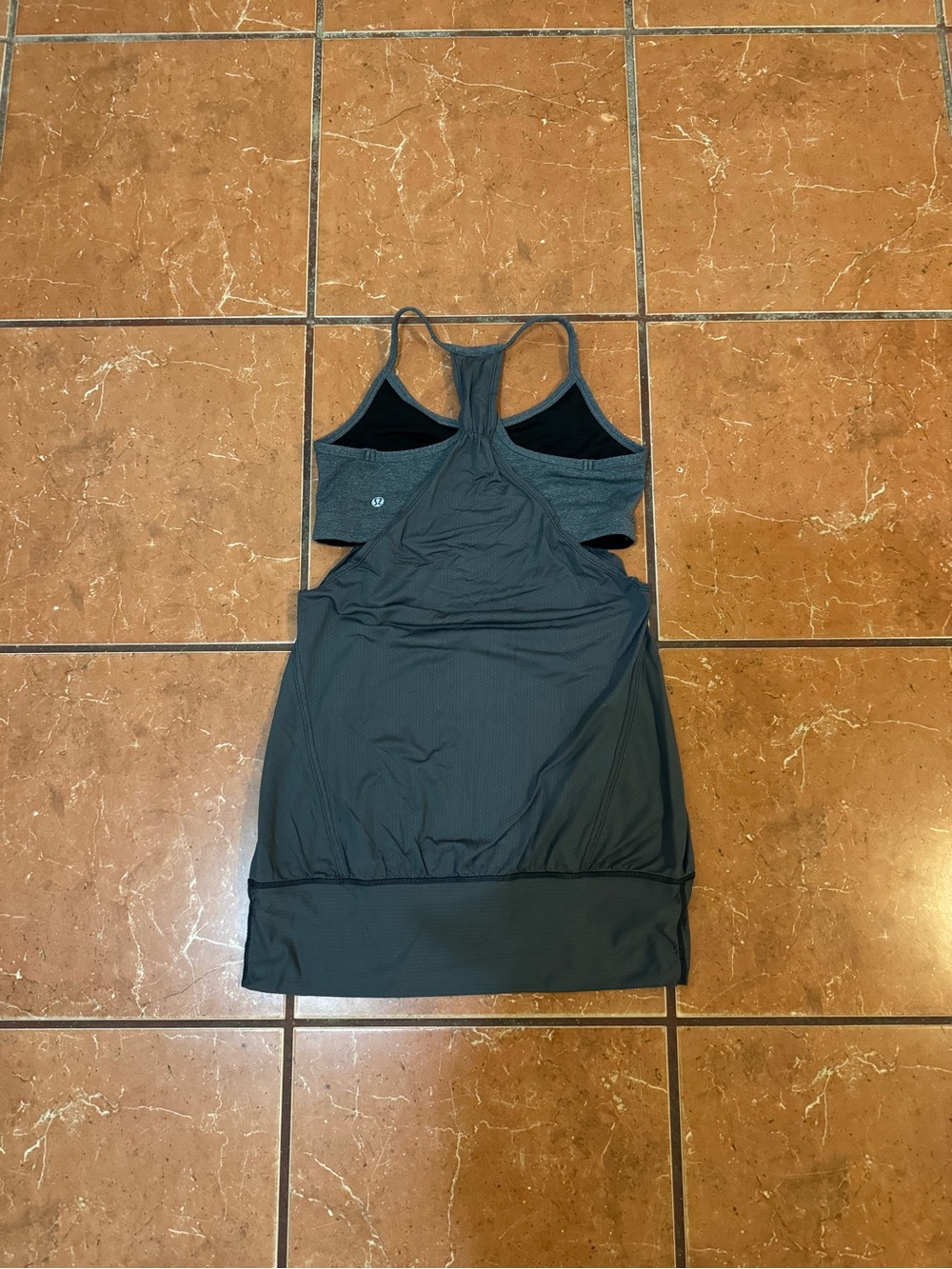 lululemon athletica dark green racerback tank